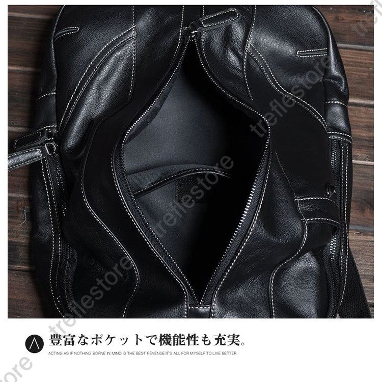 リュック　メンズ　リュックサック 本革　牛革　デイパック　ビジネス　バックパック　レザー　通勤通学　旅行　出張　アウトドア　自転車鞄　カバン　_16