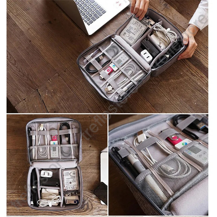 ガジェットポーチ ケーブル収納 OA小物 収納ポーチ PC周辺機器整理 旅行 トラベル モバイル 収納バッグ マルチポーチ ケース バッテリー 充電器収納 |  | 04