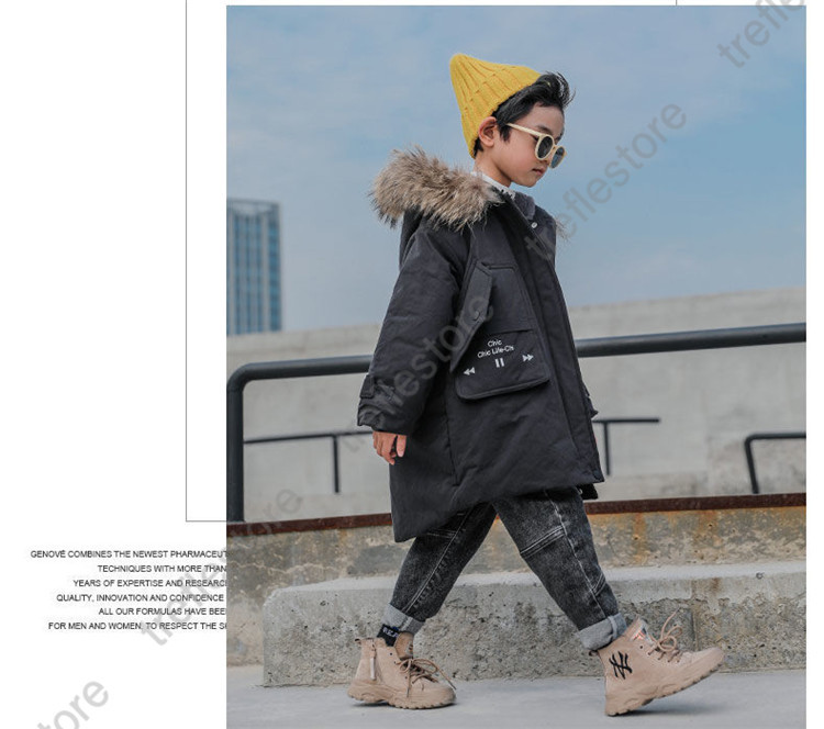 男の子 キッズ モッズコート 裏起毛 子供 毛皮コート ファーコート