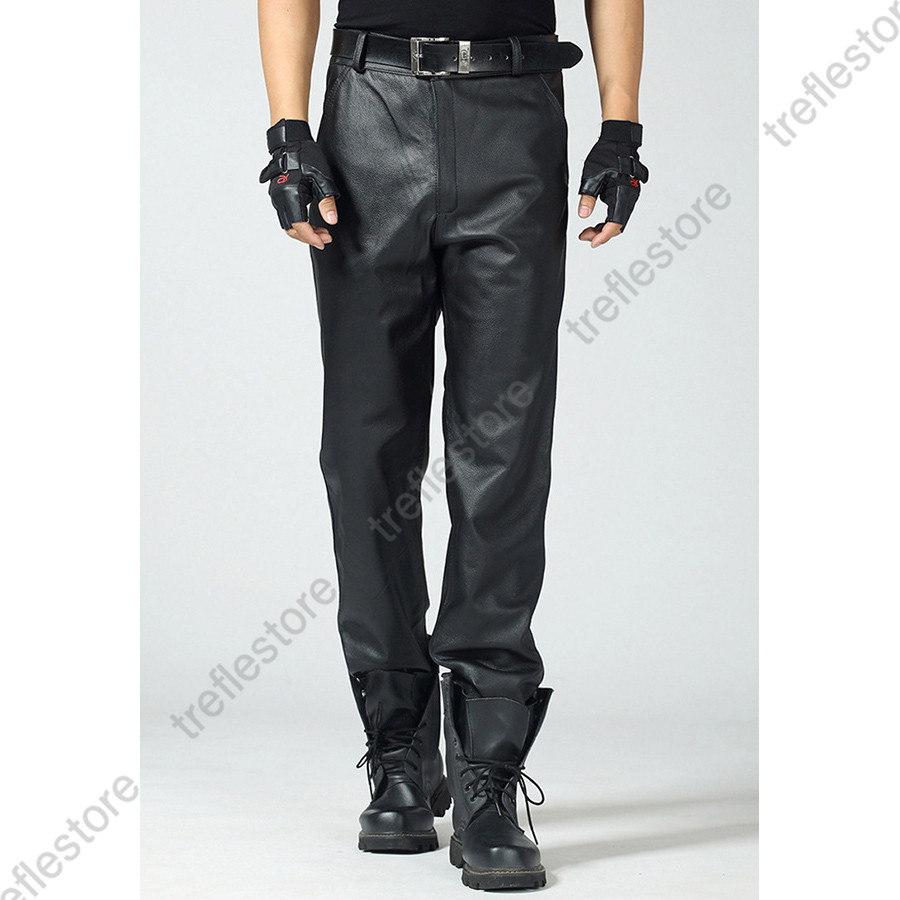 レザーパンツ メンズ 革パン 本革 牛革 バイクパンツ バイク用レザー