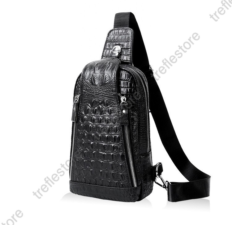 ボディバッグ メンズ 本革　2way 縦型　斜め掛け　ショルダーバッグ クロコ型押し 斜めがけ 自転車　鞄 レザー　ワンショルダー カジュアル 機能性 ボディバッグ メンズ 本革 2way 縦型 斜め掛け ショルダーバッグ