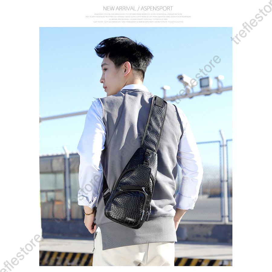 ボディバッグ メンズ pu革 2way 縦型 斜め掛け ショルダーバッグ