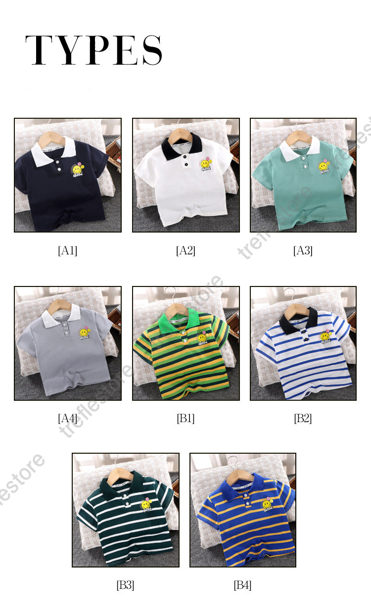 キッズ　ポロシャツ　poloシャツ　子供Tシャツ　 男の子 春夏　半袖　シャツ　トップス　インナー　カジュアル　吸汗　速乾　シンプル｜treflestore｜03