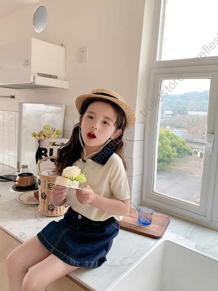 キッズ　ポロシャツ　poloシャツ　子供Tシャツ　女の子 春夏　半袖　シャツ　トップス　インナー　カジュアル　吸汗　速乾　シンプル｜treflestore｜05