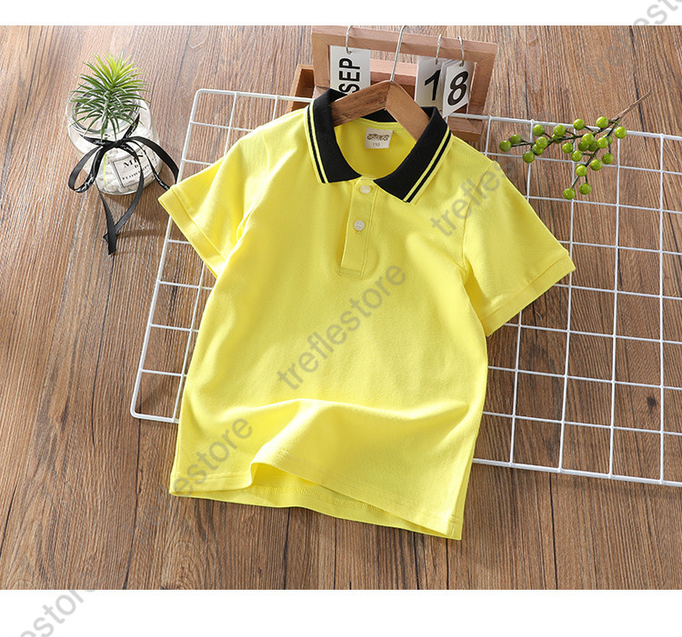 キッズ　ポロシャツ　poloシャツ　子供Tシャツ　女の子 男の子 春夏　半袖　シャツ　トップス　インナー　カジュアル　吸汗　速乾　シンプル｜treflestore｜10