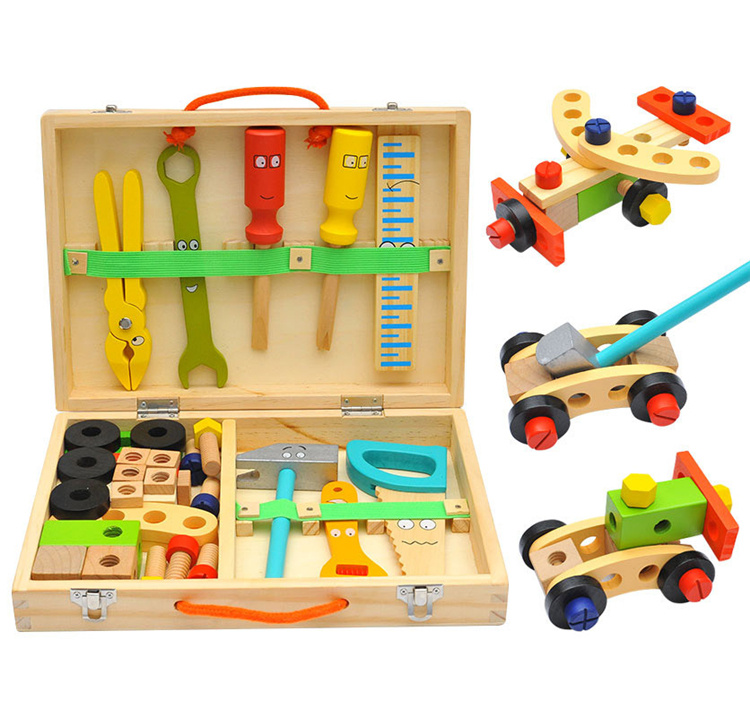 大工さん 子供用 工具セット 子どもにな大工さんセット 木製ツールボックス おままごと 木のおもちゃ DIY 木製 早期学習玩具 男の子のおもちゃ 知育玩具