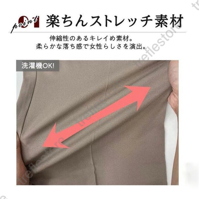 ワイドパンツ レディース 3TYPE着丈 美脚セミワイドパンツ ボトムス バギーパンツ ハイウエスト スラックス 韓国ファッション |  | 03