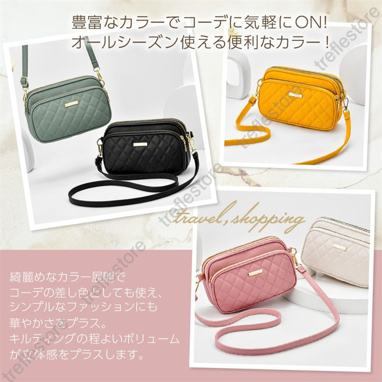 ショルダーバッグ キルティング キルティングバッグ ショルダー レディース 斜めがけ きれいめ 小さめ ポシェット 軽量 50代 40代 軽い 長財布が入る |  | 12