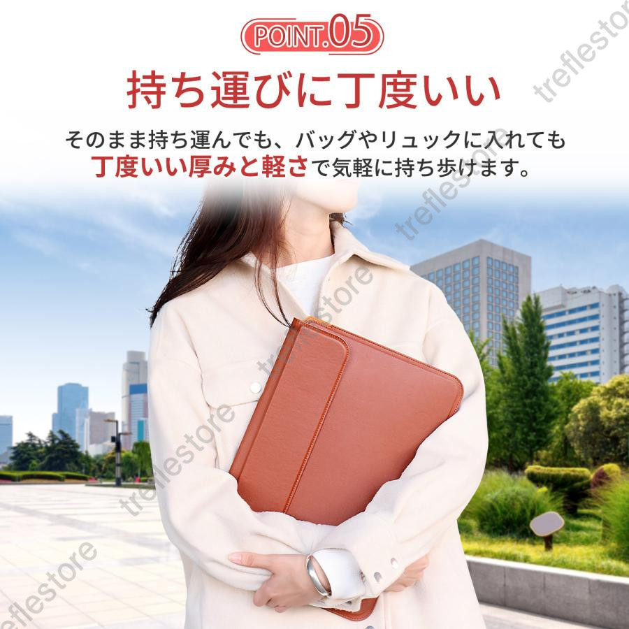 ノートパソコン ケース 多機能 レザー PCスタンド マウスパッド