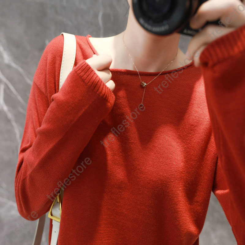 ニットセーター 春服　vネック　 カシュクール シルキータッチニット 長袖 薄手ニット プルオーバー トップス カットソー インナー |  | 13