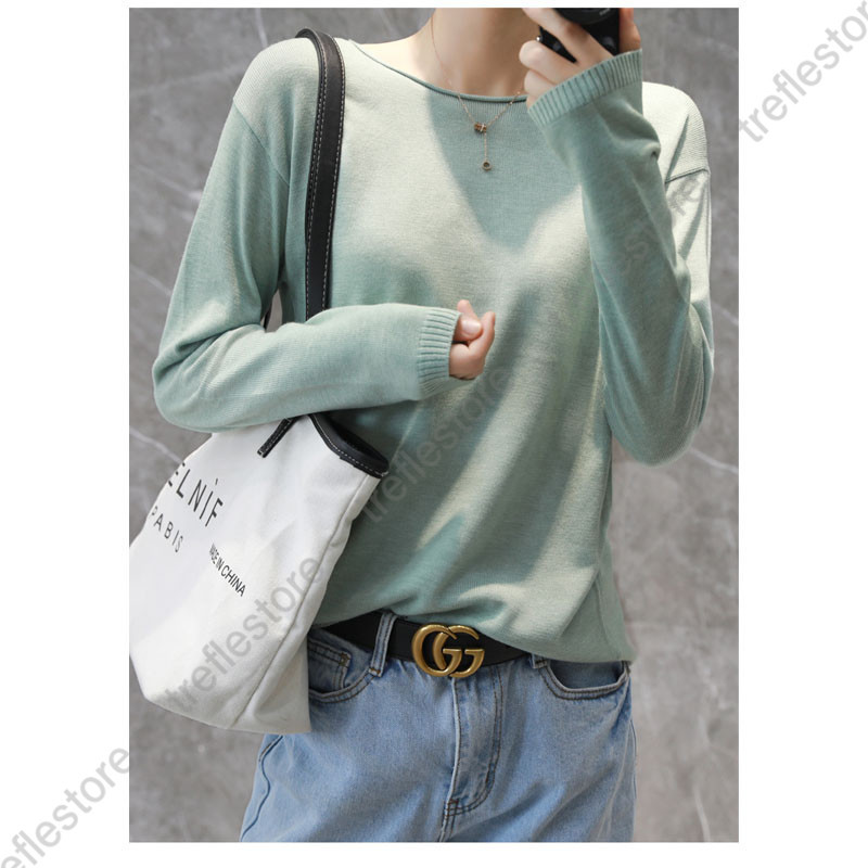 ニットセーター 春服　vネック　 カシュクール シルキータッチニット 長袖 薄手ニット プルオーバー トップス カットソー インナー |  | 18