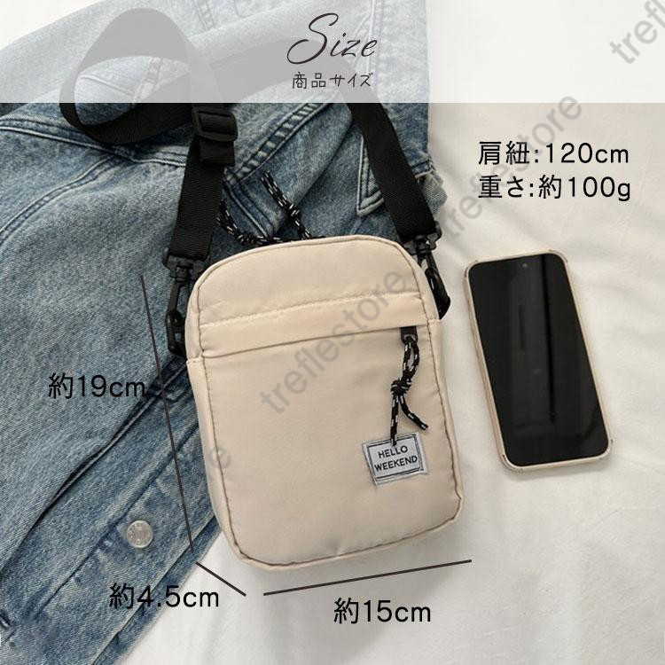 サコッシュ レディース メンズ 軽い スマホポ...の詳細画像1