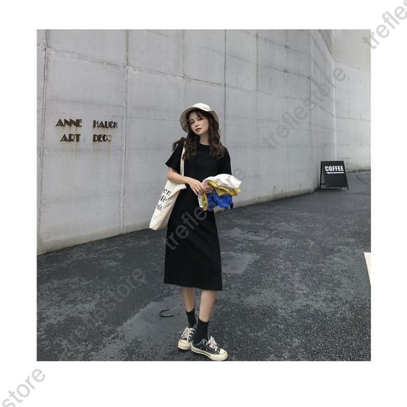 Tシャツワンピース 半袖 夏 サラサラ ワンピース レディース 半袖ワンピース ミモレ丈 ロングワンピ 無地 Tシャツワンピ ロングTシャツ |  | 12