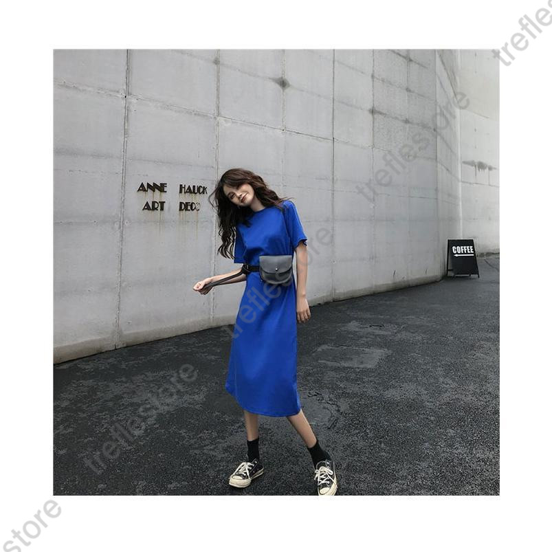 Tシャツワンピース 半袖 夏 サラサラ ワンピース レディース 半袖ワンピース ミモレ丈 ロングワンピ 無地 Tシャツワンピ ロングTシャツ |  | 14