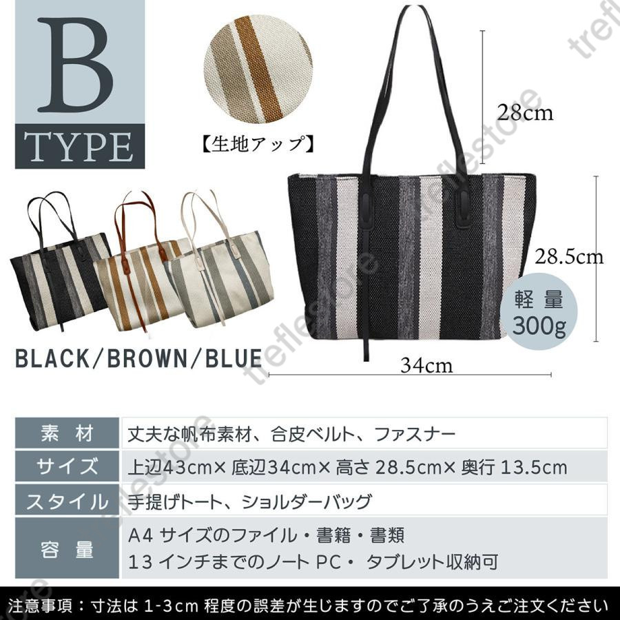 トートバッグ ショルダーバッグ レディース 帆...の詳細画像2