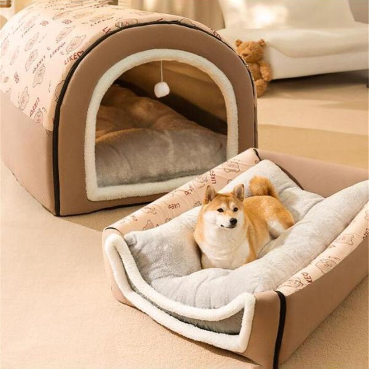 Yahoo! Yahoo!ショッピング(ヤフー ショッピング)ドーム型 犬猫用ベッド ペットハウス ペットベッド 犬の巣 2WAY 柔らか 通年用 保温 寝具 取り外して 洗える クッション付き 防水 滑り止め