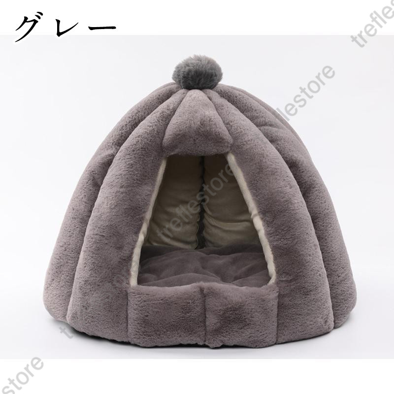 猫ハウス ペットハウス ドーム型 冬用 クッシ...の詳細画像3