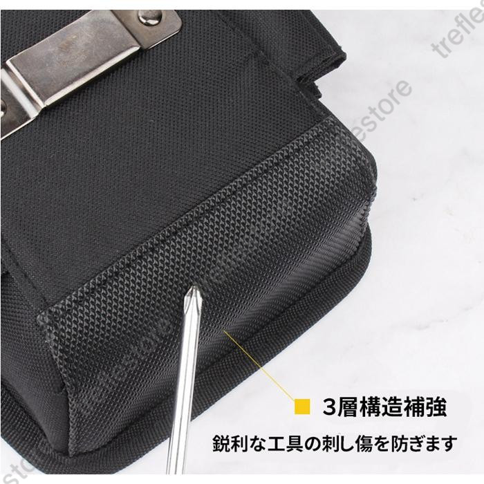 電工腰袋 作業用 ポーチ 工具入れ 腰袋 工具袋 小物入れ 大容量 作業袋 ツールポーチ ウエストバッグ ベルト付 多機能 撥水 防傷加工 |  | 10