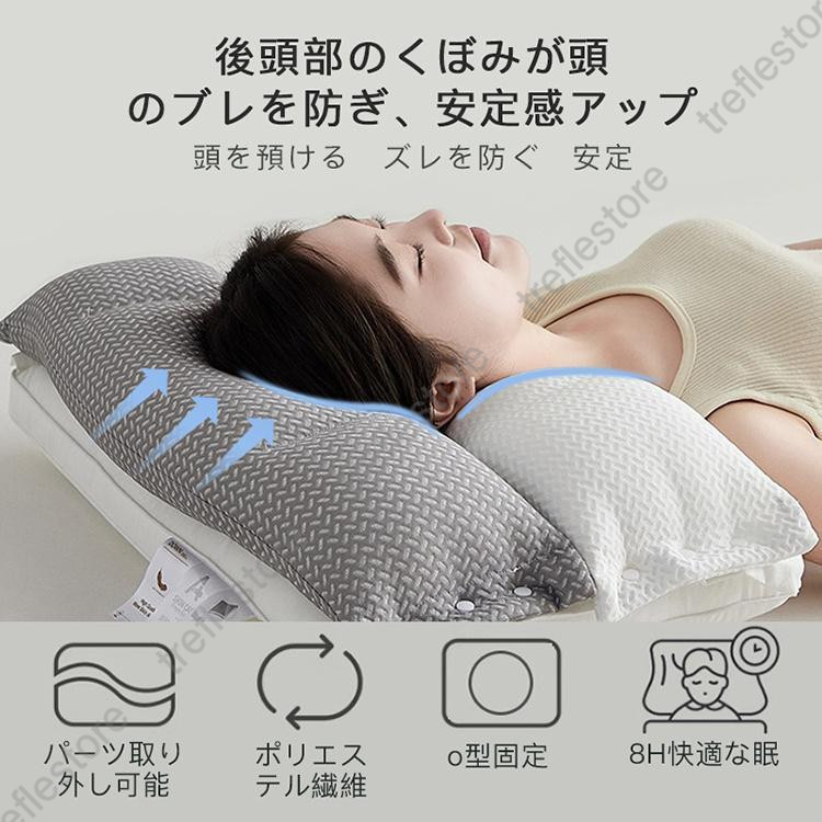 枕 肩こり 二段階高さ 首こり まくら マクラ 快眠枕 安眠枕 高反発枕