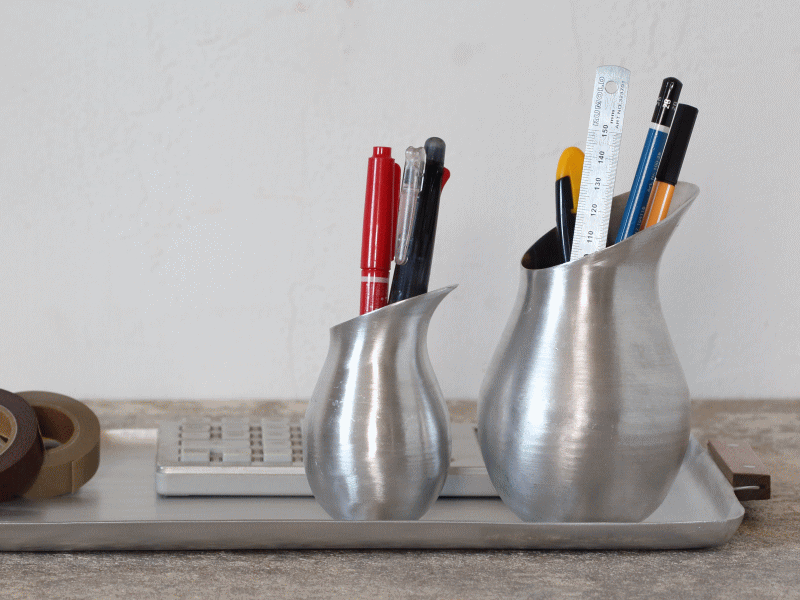 水差し 小さい アルミ ピッチャー ペン立て カトラリースタンド 卓上