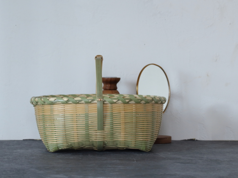 竹かご バスケット おしゃれ 小物入れ 収納 キッチン 天然素材 手付き