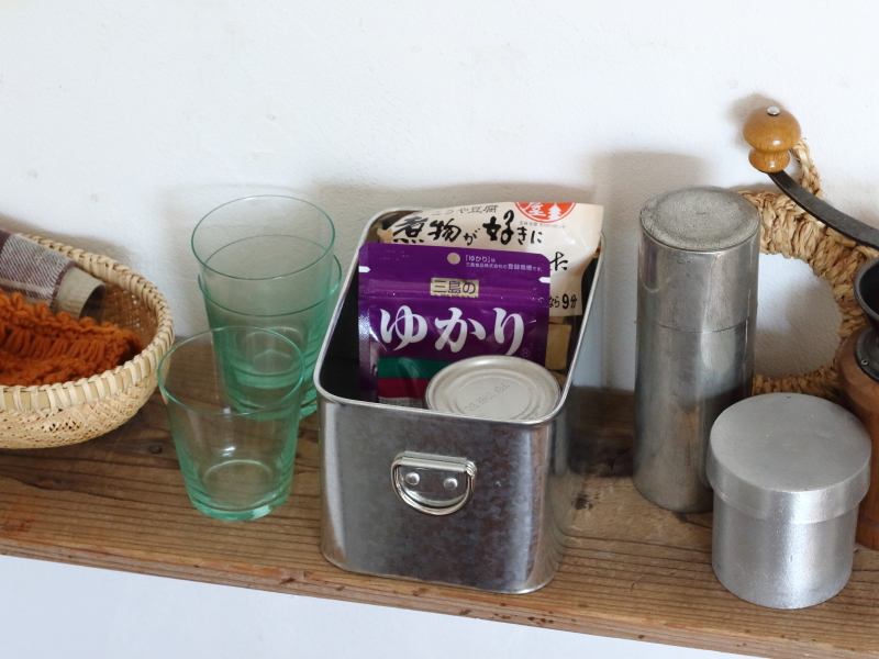 MATSUNOUYA トタン米びつ3個セット 米びつ トタン 小物入れ 収納 ボックス おしゃれ フタ付き レトロ 2