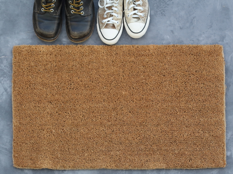 玄関マット 屋外用 おしゃれ 無地 ココヤシ 泥落とし コイヤーマット L