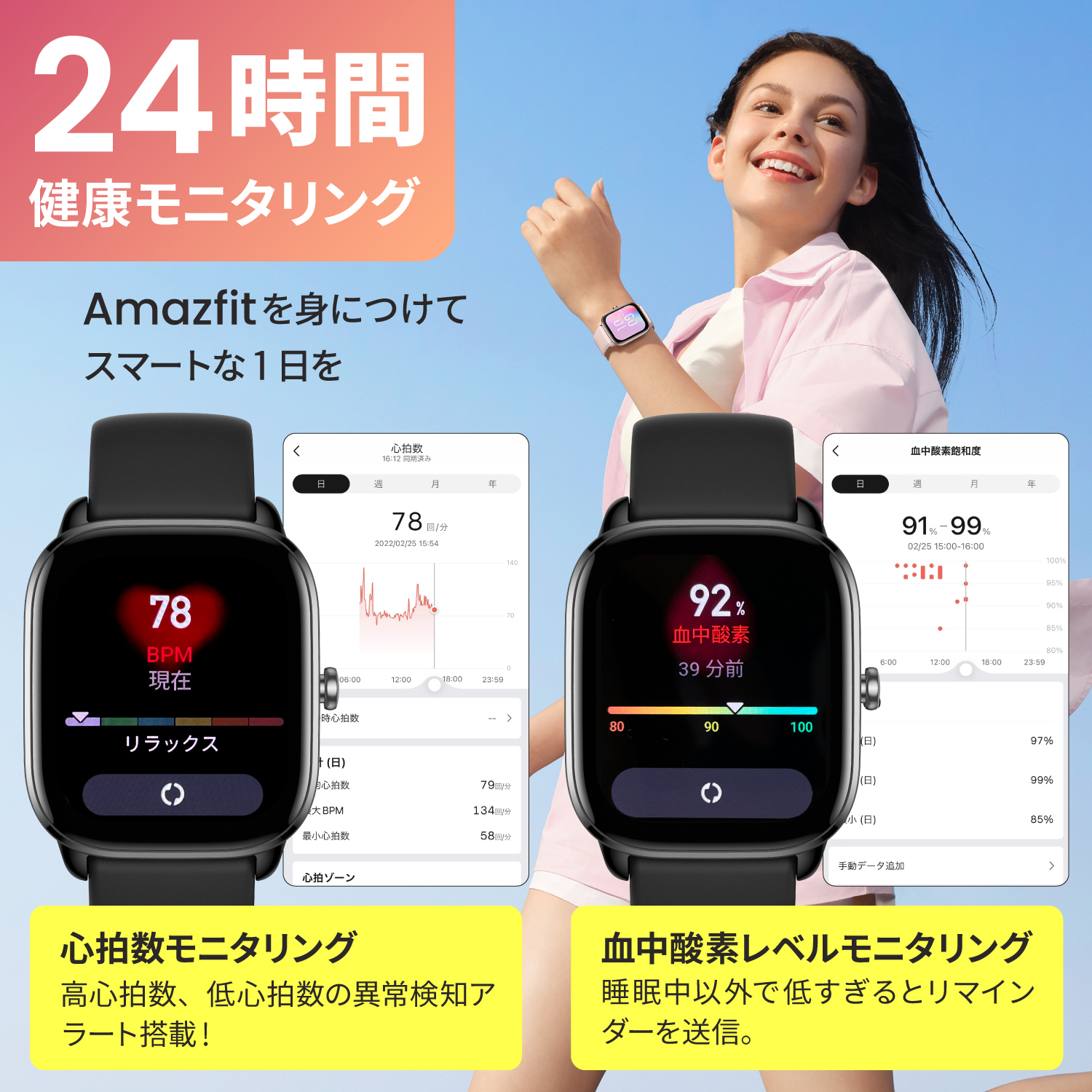 スマートウォッチ Amazfit GTS 4 Mini アマズフィット 日本正規代理店