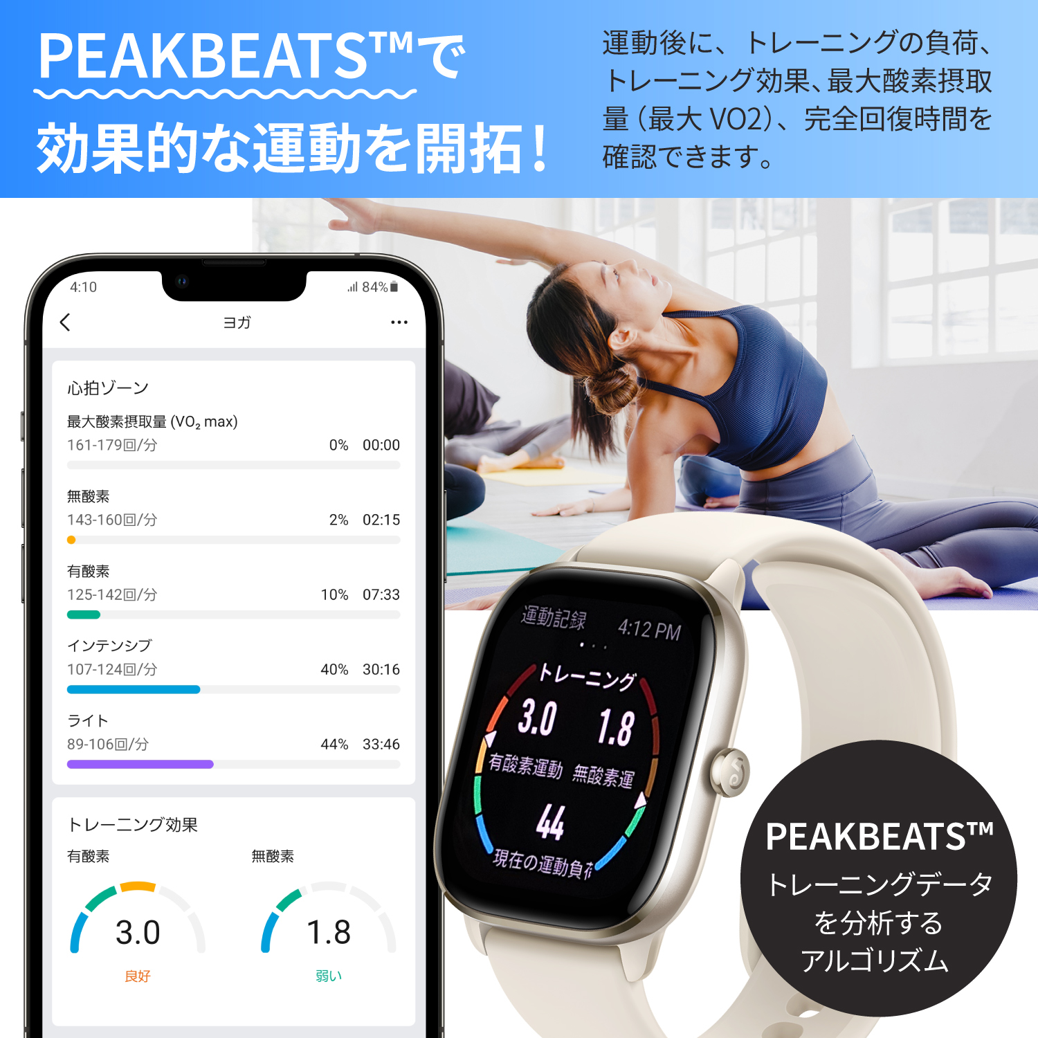 スマートウォッチ Amazfit GTS 4 Mini アマズフィット 日本正規代理店 アイフォン アンドロイド 対応 LINE通知 着信通知 軽い｜trend-labo｜21