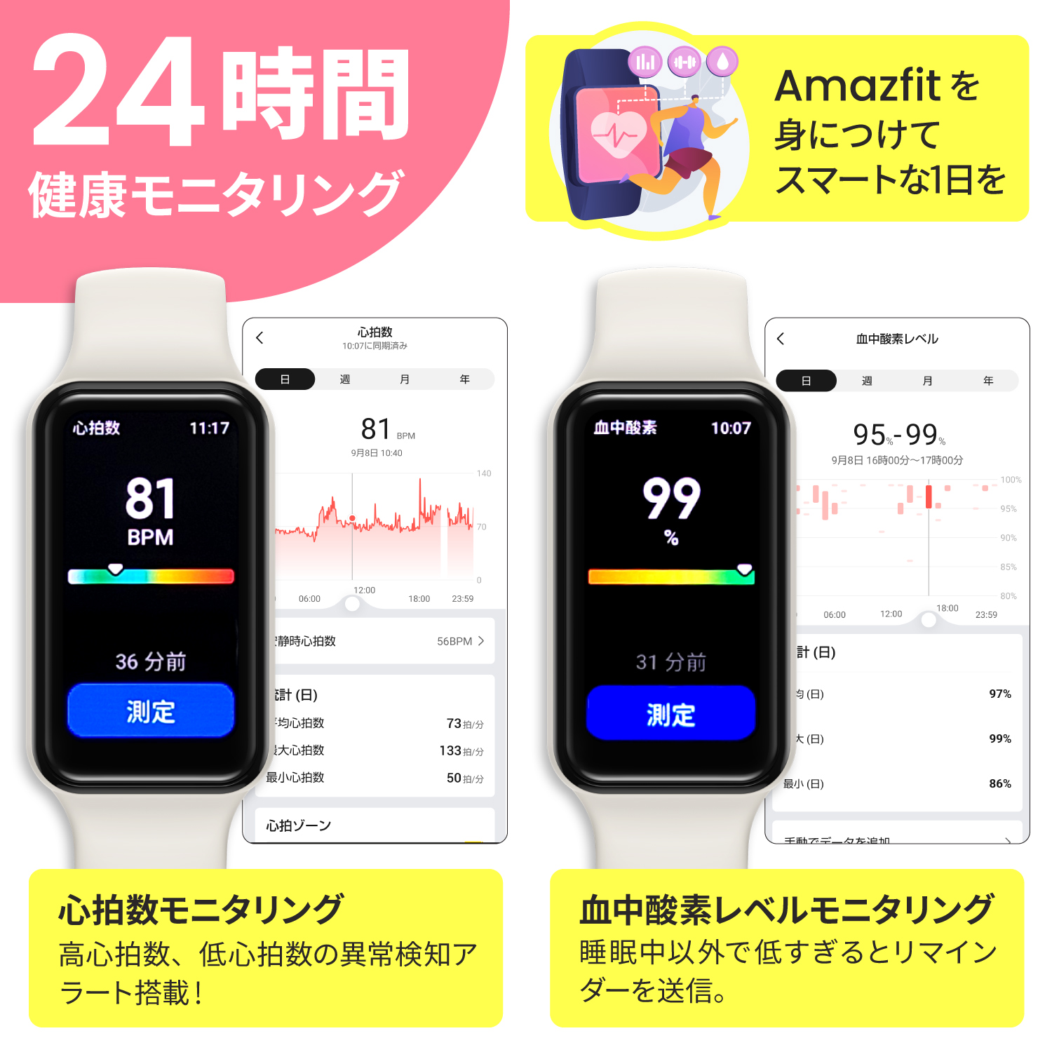 スマートウォッチ Amazfit Band 7 アマズフィット 日本正規代理店 スマートバンド 腕時計 軽い LINE通知 ライン :  su170022 : Amazfit公式ストア - 通販 - Yahoo!ショッピング