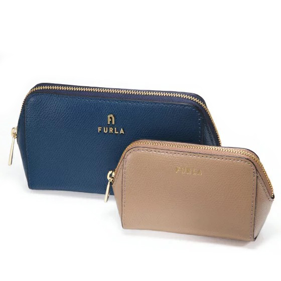 フルラ ポーチセット FURLA WE00453 ARE000 1866S BLUE JAY×GREIGE カメリア CAMELIA M