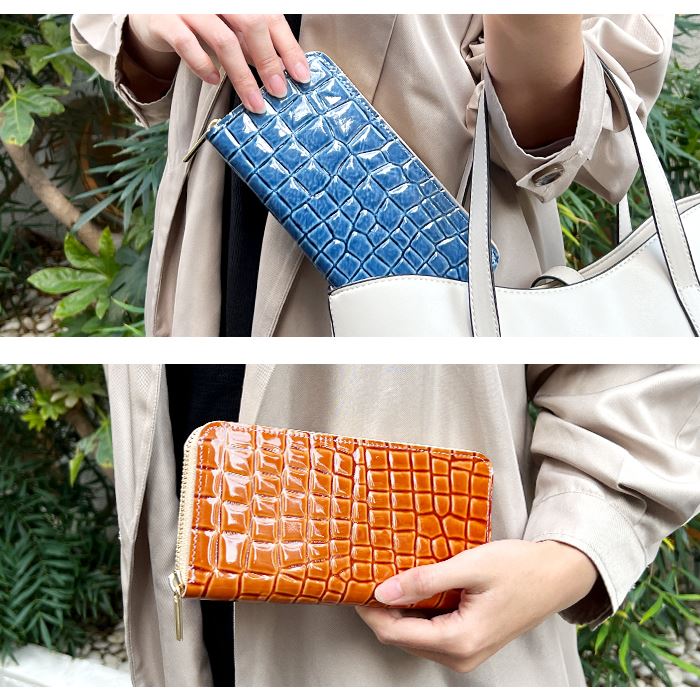 【美品】ベルルッティ クロコダイル ラウンドファスナー長財布 ダークブラウン 本革 レディース 財布 美 クロコダイル 牛革 ウォレット