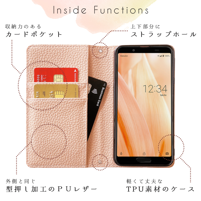 OPPO A79 5G A303OP CPH2557 ケース 手帳型 カバー A303OPケース A303OPカバー 手帳 財布付き 上品 花柄 手帳型ケース CPH2557ケース｜trendm｜08