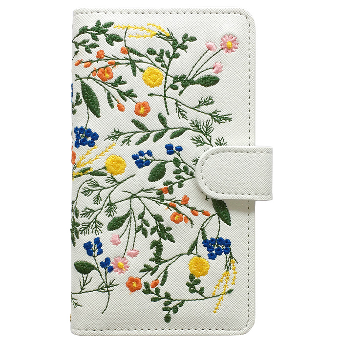 iPhone12 iPhone 12 pro ケース カバー 手帳 手帳型 手帳型ケース iPhone12ケース iPhone12カバー アイフォン スマホケース ボタニカル 刺繍 | iPhone 12 | 07