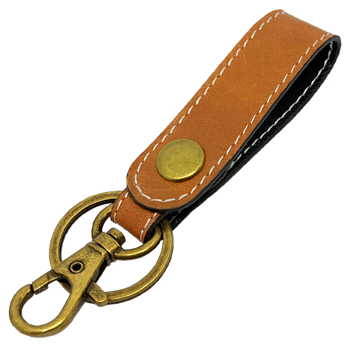 馬型レザーキーホルダー・ストラップ付き keychain4704d.jpg