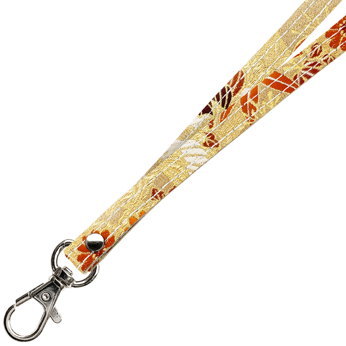 ネックストラップ ロングストラップ 着物 織物 金襴 刺繍 和柄 和風