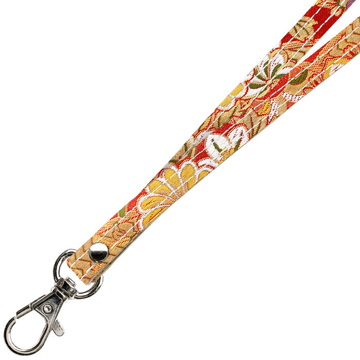 ネックストラップ ロングストラップ 着物 織物 金襴 刺繍 和柄 和風