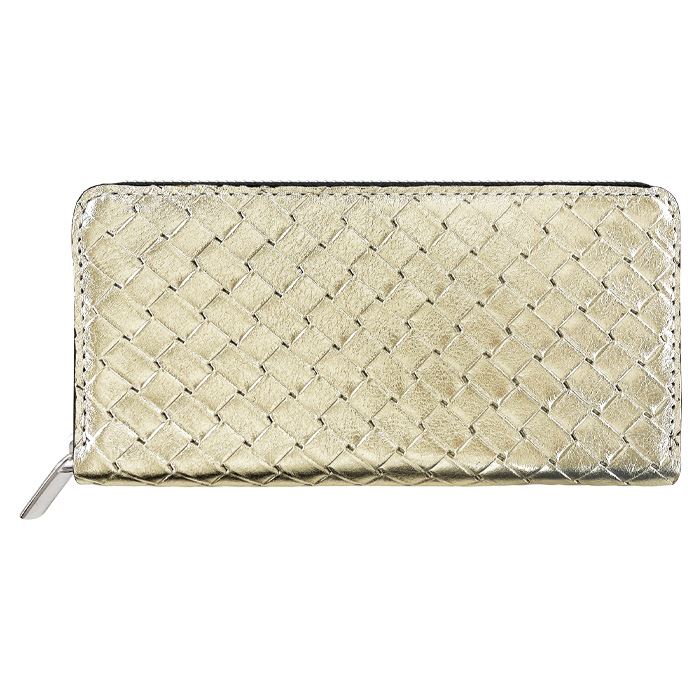長財布 財布 レディース メンズ 本革 メタリック 編み込み風 サイフ