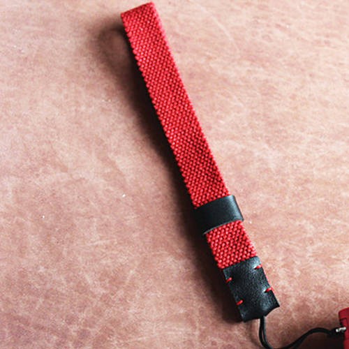 おしゃれ カメラストラップ カメラ ハンドストラップ 単色 ブラック レッド かわいい デジカメ コンデジ ミラーレス 一眼レフ キャノン ニコン 黒 赤 | ブランド登録なし | 02