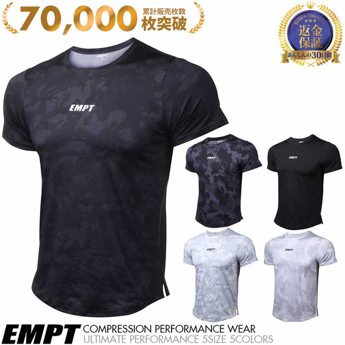 EMPT メンズ トレーニングウェア 半袖 フィットネスウェア