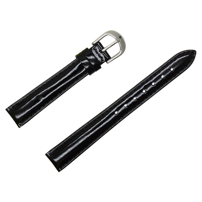 時計ベルト 光沢 エナメル レディース 12mm 14mm 16mm 腕時計ベルト