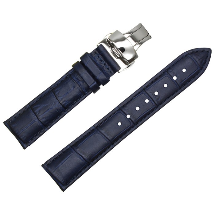 新品　オメガ 純正レザーベルト ネイビー 20mm 新品】オメガスウォッチ用 交換ベルト 革ベルト 20mm ブルー