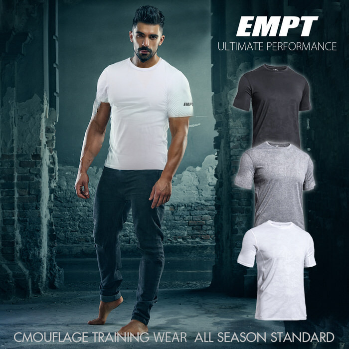 EMPT メッシュ 迷彩 カモフラ トレーニングウェア Tシャツ スポーツウェア スポーツ カジュアル 吸水速乾 おしゃれ ロゴティー 無地 ドライTシャツ  ランニング ウエア