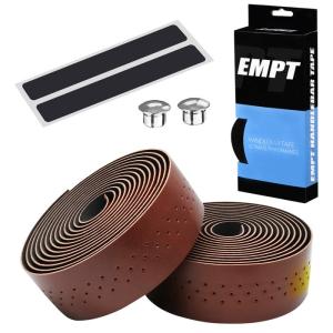 EMPT バーテープ レザー 調 PU エンドキャップ エンドテープ セット | ブラック ブラウン...