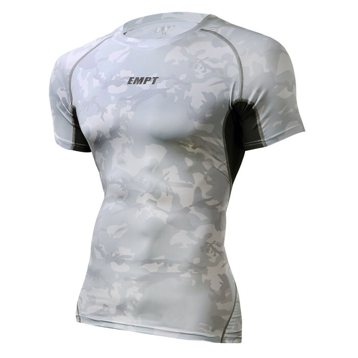 EMPT メンズ コンプレッションウェア パイソン カモフラ コンプレッションウェア スポーツシャツ...