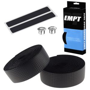 EMPT バーテープ カーボン エンドキャップ エンドテープ セット | ブラック シルバー レッド...