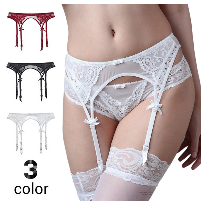 レースインナー小物 ガーターベルト単品 セクシー インナーガーターベルト シースルーガーター リボン飾り 靴下つり Garter belt  セクシーランジェリー :dd1003:trendy me - 通販 - Yahoo!ショッピング