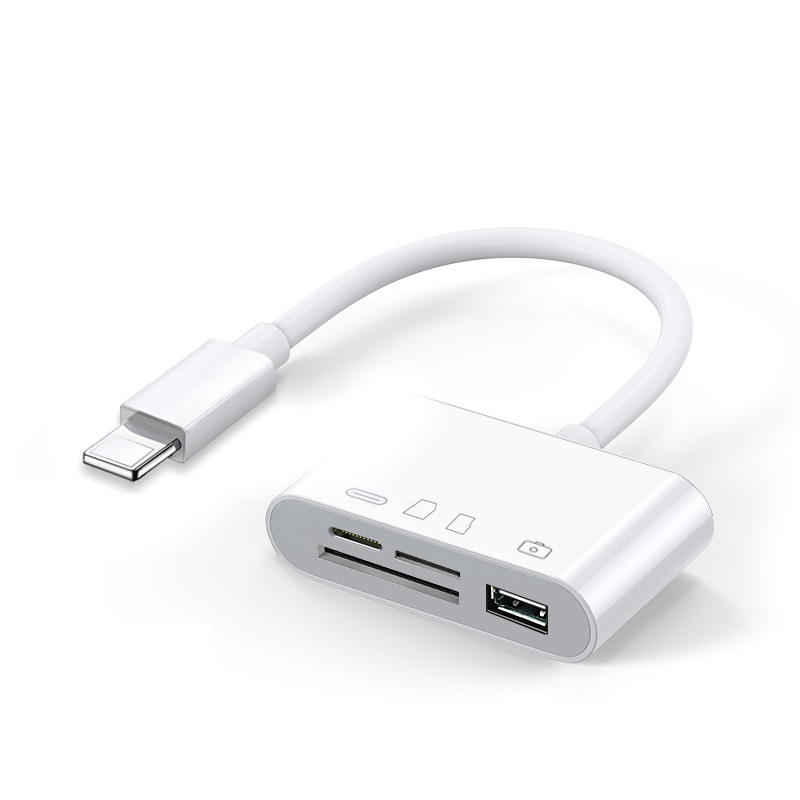 大人気新品 転送 専用 office ビデオ ライトニング 読み取り カードリーダー TFカード 写真 Lightning SDカード USB3.0 iPad  micro SD iPhone カメラリーダー 4in1 外付けハードディスク、ドライブ