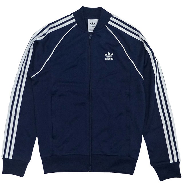 【adidas】アディダス 刺繍 トレフォイルロゴ SST ジャージ XL 紺 adidas】アディダス 刺繍 トレフォイルロゴ SST ジャージ XL 紺