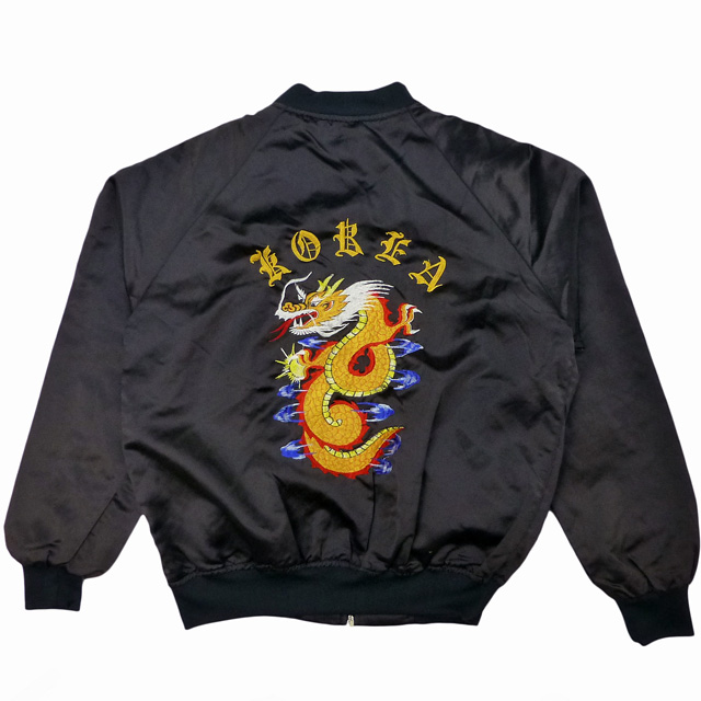 Used 80's Korea embroidery souvenir Jacket Dragon 80年代製 古着
